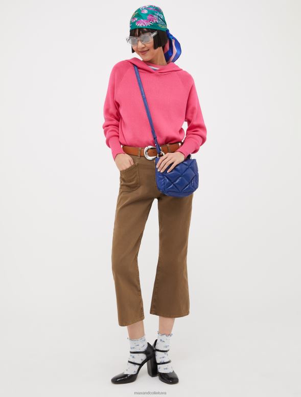 apģērbu 8VJP646 rozā kokvilnas un kašmira kapuci sievietes MAX&Co.