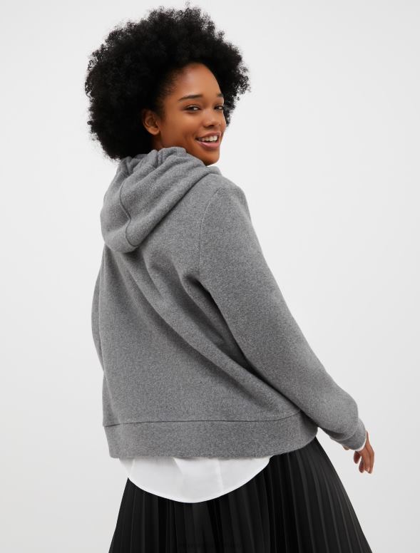 apģērbu 8VJP656 vidēji pelēks matēta kokvilnas kapuce sievietes MAX&Co.