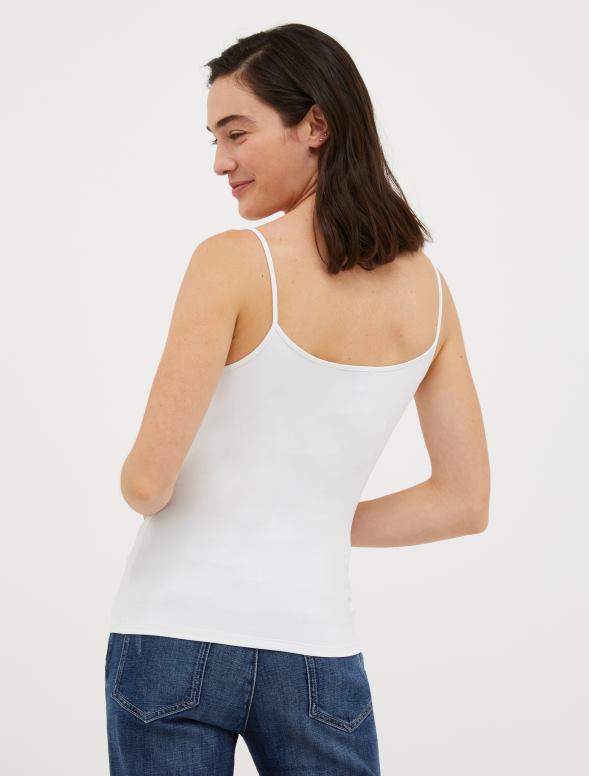 apģērbu 8VJP437 optika balta elastīga džersija vestes augšdaļa sievietes MAX&Co.