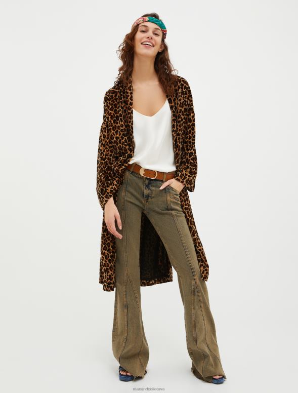 apģērbu 8VJP454 balts zīda-satīna tops sievietes MAX&Co.