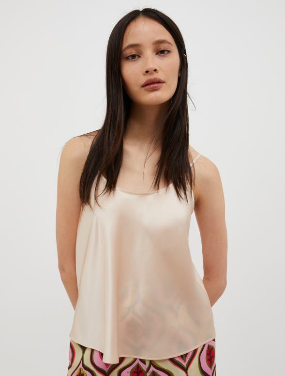 apģērbu 8VJP466 rozā zīda-satīna tops sievietes MAX&Co.