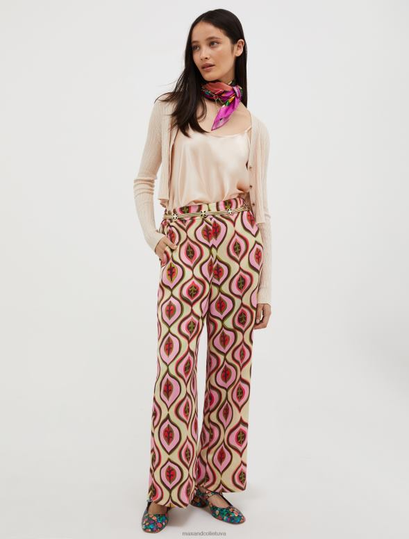 apģērbu 8VJP466 rozā zīda-satīna tops sievietes MAX&Co.