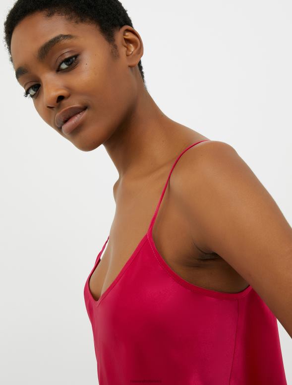 apģērbu 8VJP472 rozā zīda satīna tops sievietes MAX&Co.