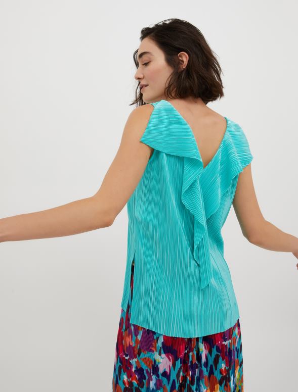 apģērbu 8VJP475 pasteļzaļa locīts džersija tops sievietes MAX&Co.