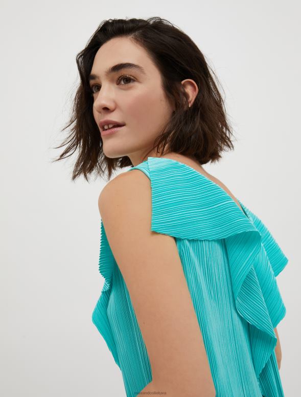 apģērbu 8VJP475 pasteļzaļa locīts džersija tops sievietes MAX&Co.