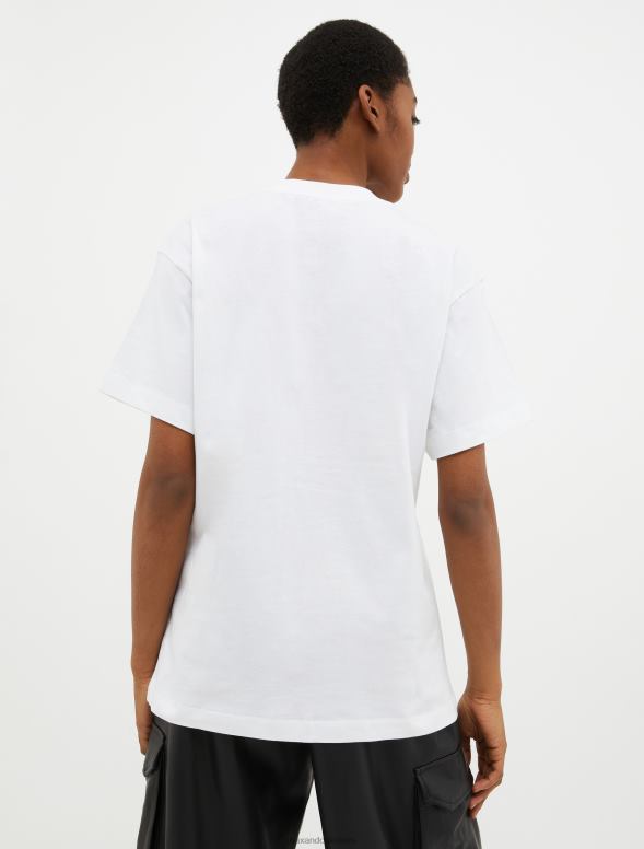 apģērbu 8VJP555 melns T-krekls ar logo apdruku sievietes MAX&Co.