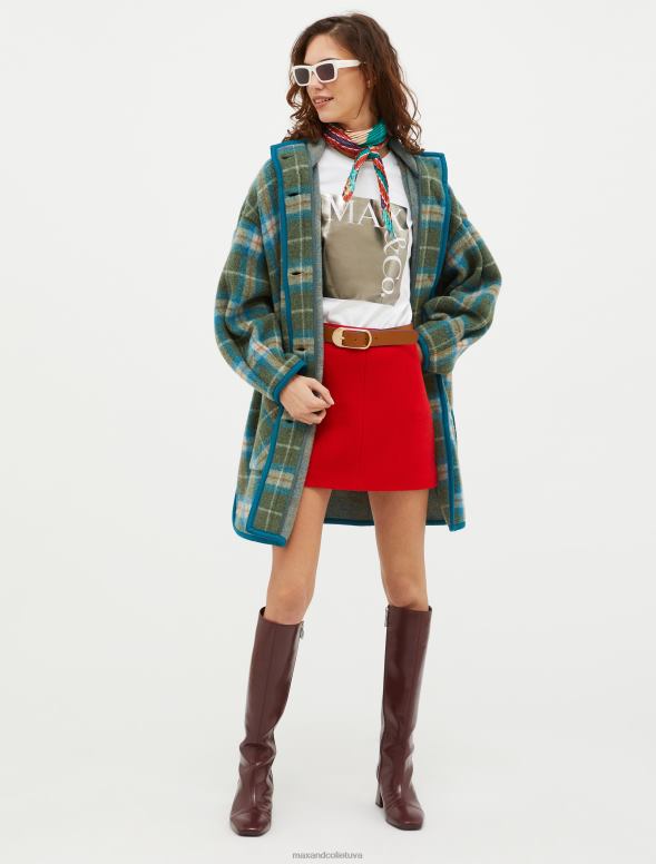 apģērbu 8VJP557 tumši pelēks T-krekls ar logo apdruku sievietes MAX&Co.