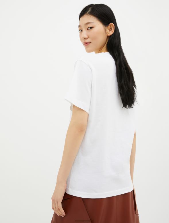 apģērbu 8VJP558 wisteria T-krekls ar logo apdruku sievietes MAX&Co.