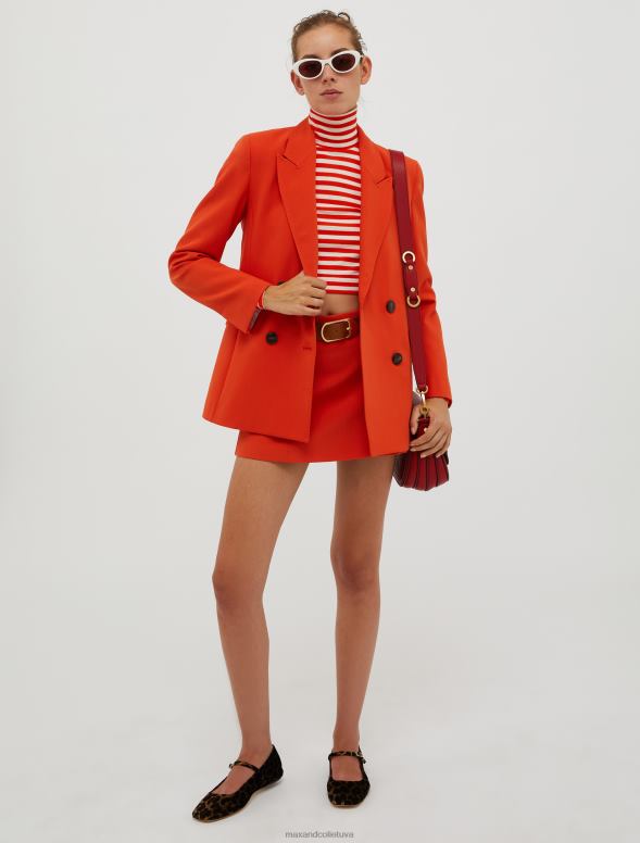 apģērbu 8VJP570 veca roze rievotu apgrieztu t-kreklu sievietes MAX&Co.