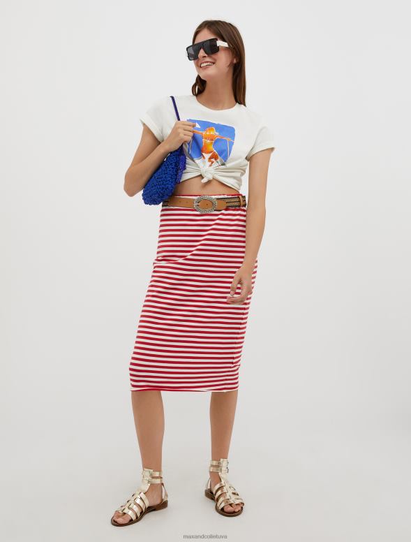 apģērbu 8VJP575 ziloņkauls zīmēsim! boxy T-krekls sievietes MAX&Co.