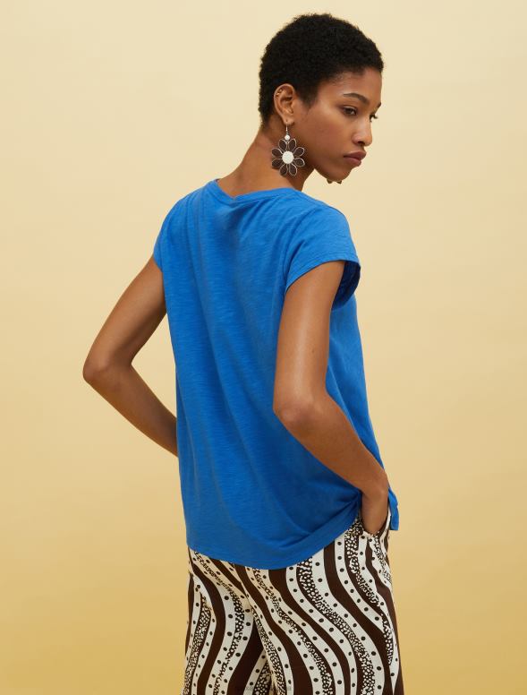 apģērbu 8VJP579 jūras zils cilvēki, vietas, krāsains t-krekls sievietes MAX&Co.