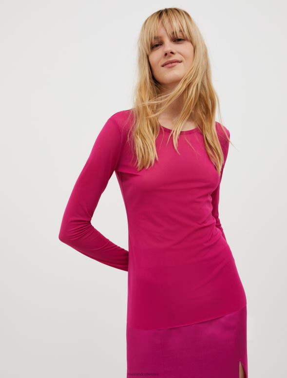 apģērbu 8VJP587 fuksijas raksts tills-jersey t-krekls sievietes MAX&Co.