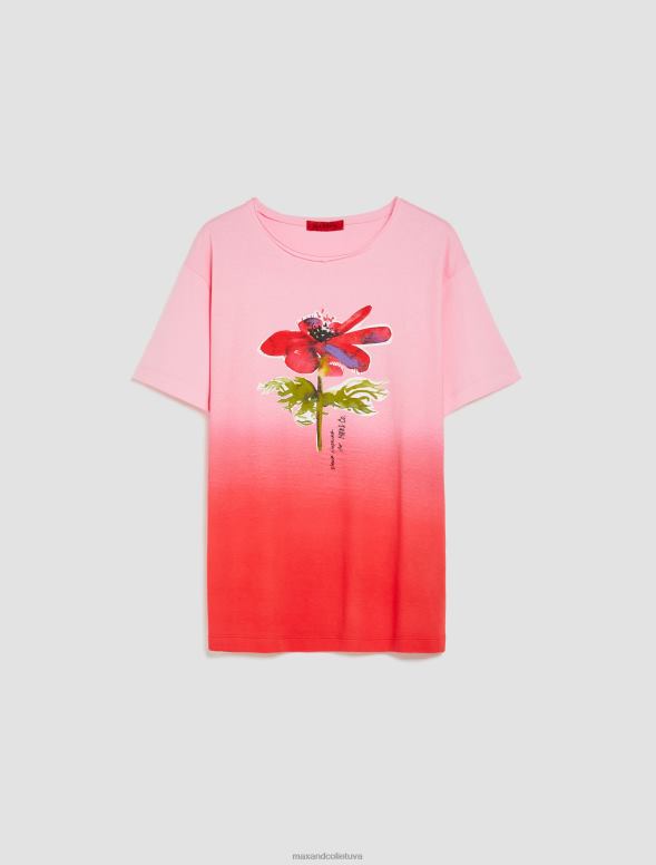 apģērbu 8VJP622 rozā zīmēsim! gradienta t-krekls sievietes MAX&Co.