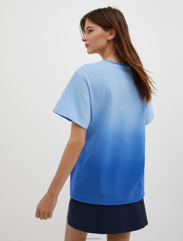 apģērbu 8VJP623 gaiši zils zīmēsim! gradienta t-krekls sievietes MAX&Co.