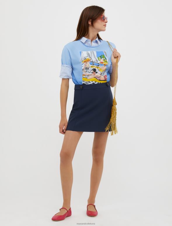 apģērbu 8VJP623 gaiši zils zīmēsim! gradienta t-krekls sievietes MAX&Co.