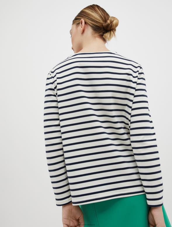 apģērbu 8VJP636 balts raksts zīmēsim! mariniere t-krekls sievietes MAX&Co.