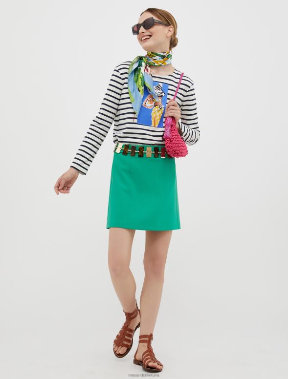 apģērbu 8VJP636 balts raksts zīmēsim! mariniere t-krekls sievietes MAX&Co.