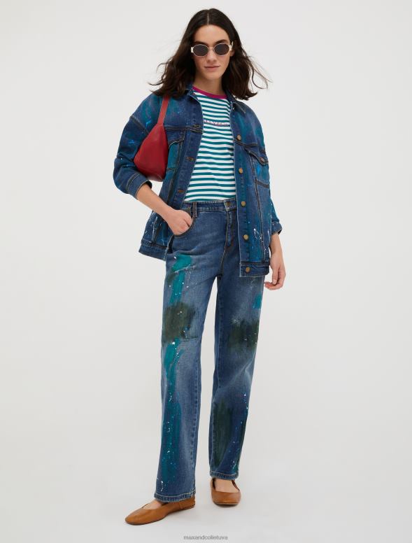 apģērbu 8VJP649 zaļš pieguļošs t-krekls ar logotipu sievietes MAX&Co.