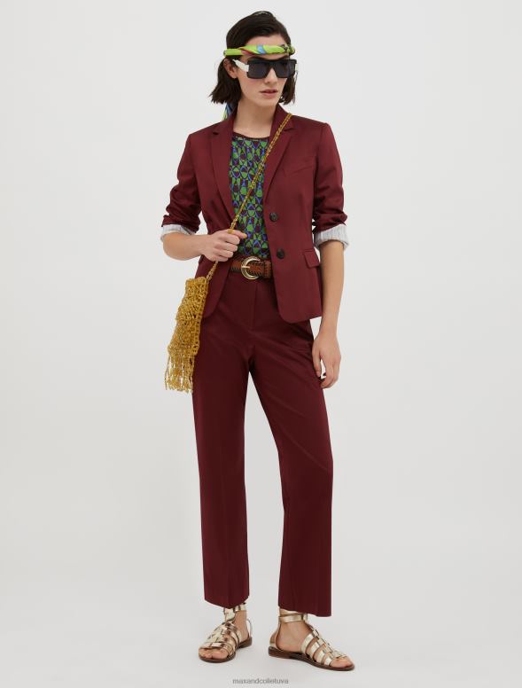 apģērbu 8VJP652 brūns zīda un džersija t-krekls sievietes MAX&Co.