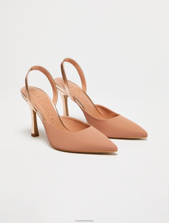 kurpes 8VJP945 kamielis satīna tiesas kurpes sievietes MAX&Co.