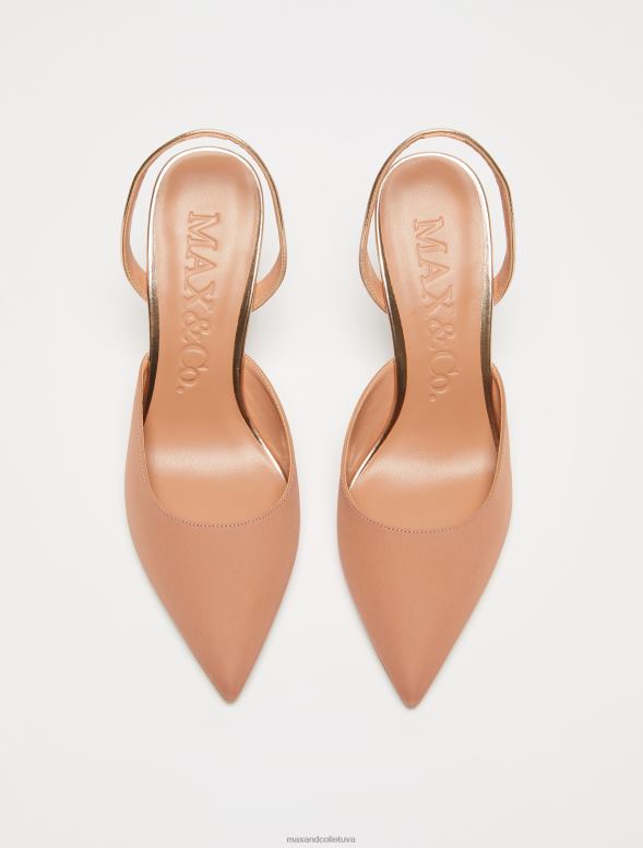 kurpes 8VJP945 kamielis satīna tiesas kurpes sievietes MAX&Co.