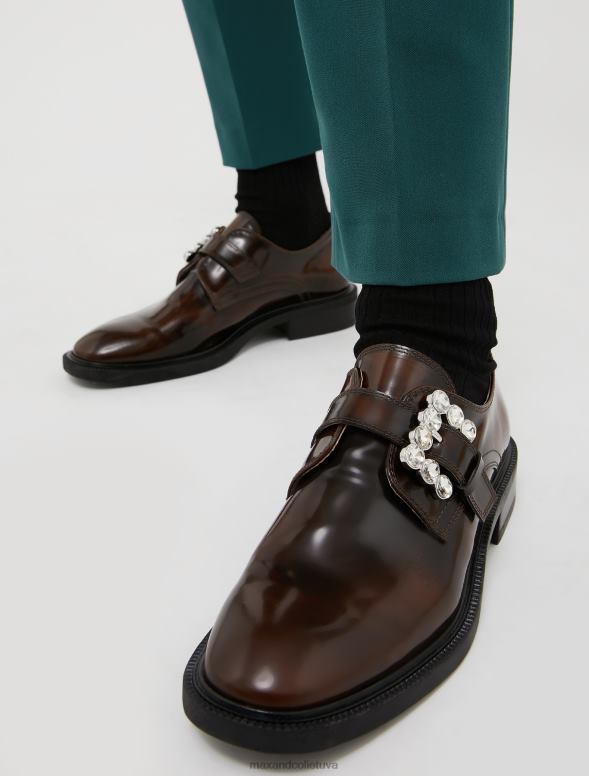 kurpes 8VJP962 iedegums dārgakmeņu ādas apavi sievietes MAX&Co.