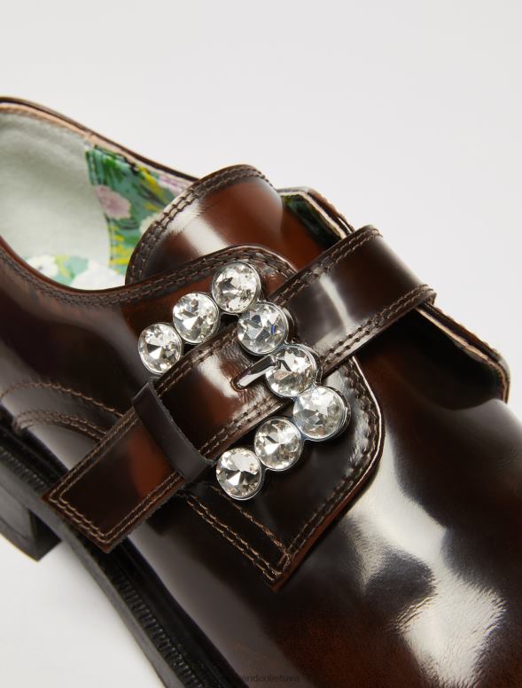 kurpes 8VJP962 iedegums dārgakmeņu ādas apavi sievietes MAX&Co.