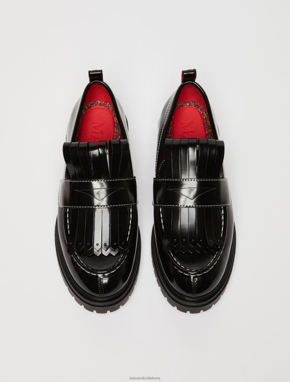 kurpes 8VJP972 melns klaipi ar maksi bārkstīm sievietes MAX&Co.