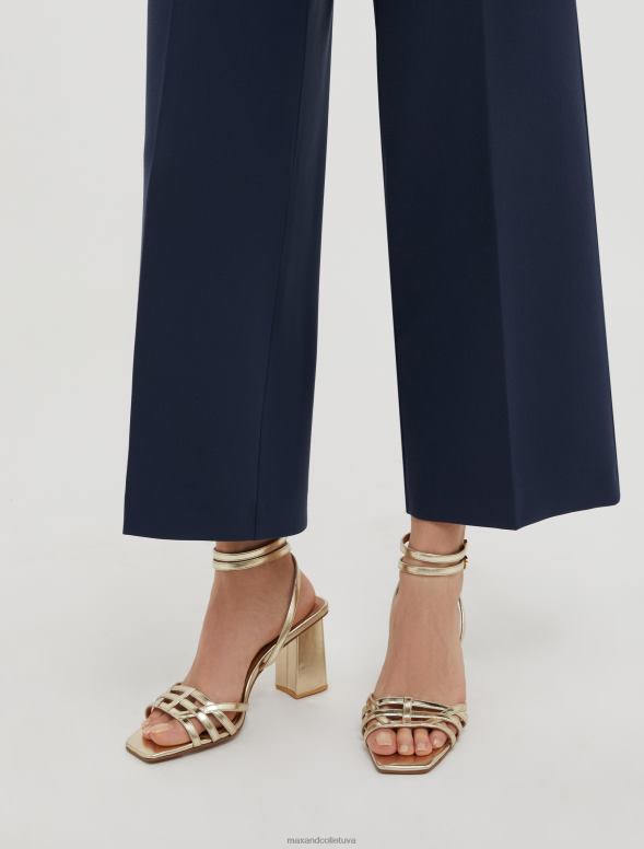 kurpes 8VJP940 zelts metāla sandales ar papēžiem sievietes MAX&Co.
