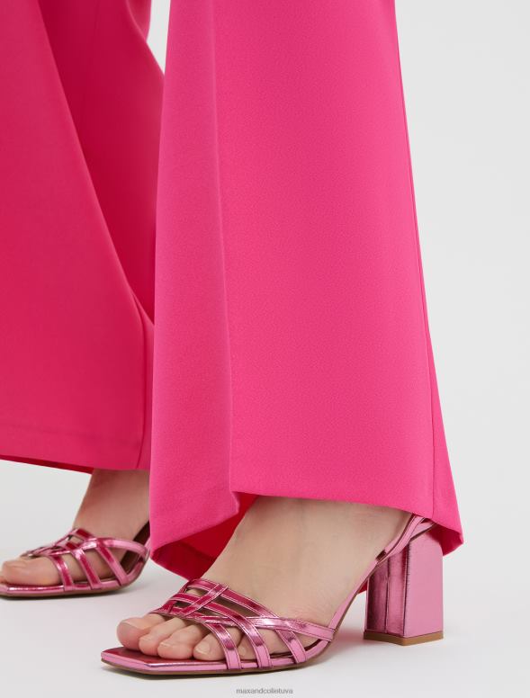 kurpes 8VJP978 violets metāla sandales ar papēžiem sievietes MAX&Co.