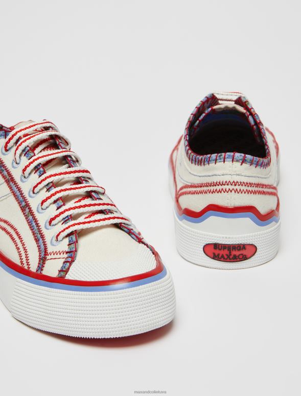 kurpes 8VJP935 balts superga canvas trenažieri sievietes MAX&Co.