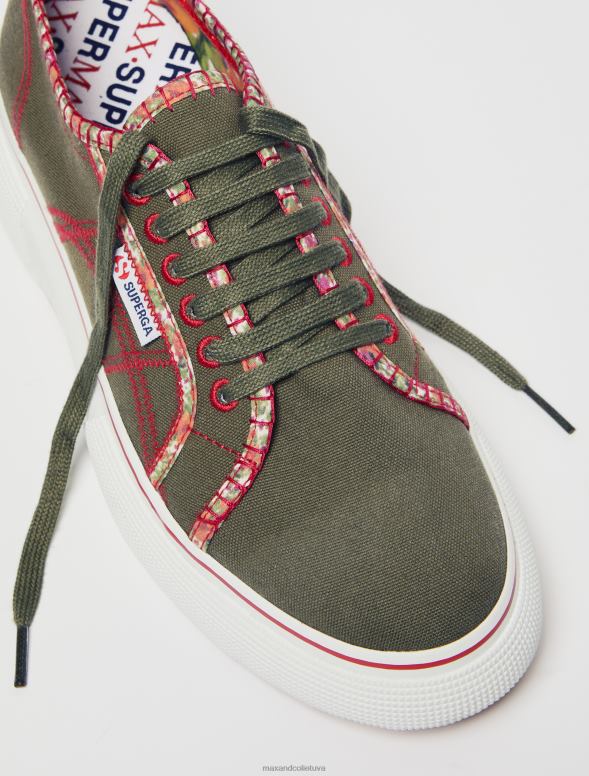 kurpes 8VJP938 haki zaļš superga rakstu trenažieri sievietes MAX&Co.