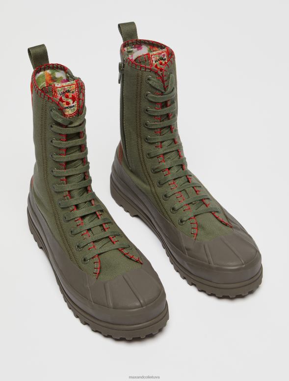 kurpes 8VJP956 haki zaļš superga augstas augšdaļas trenažieri sievietes MAX&Co.