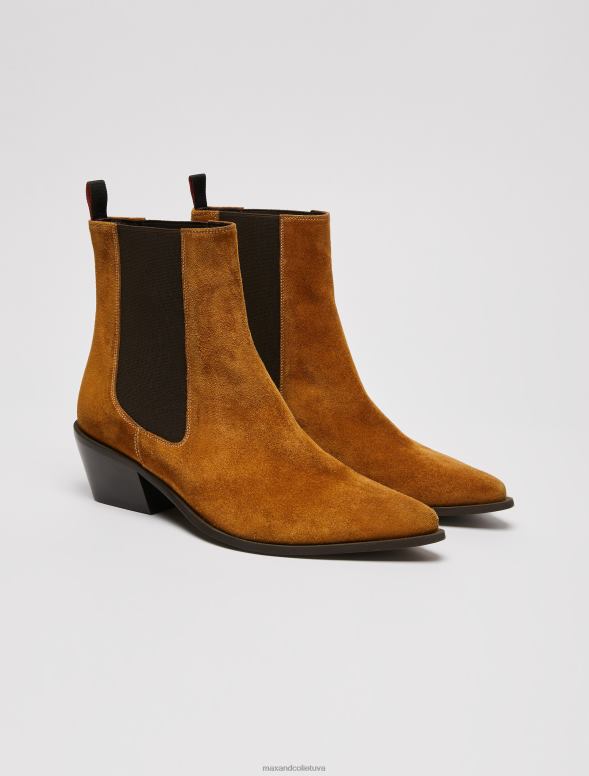 kurpes 8VJP964 iedegums zamšādas puszābaki sievietes MAX&Co.