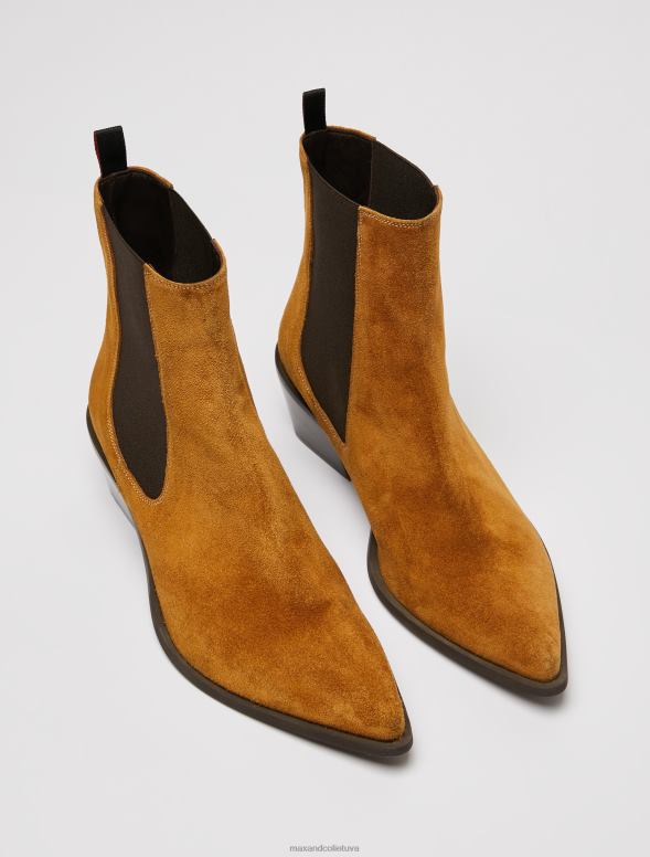 kurpes 8VJP964 iedegums zamšādas puszābaki sievietes MAX&Co.