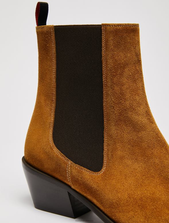 kurpes 8VJP964 iedegums zamšādas puszābaki sievietes MAX&Co.