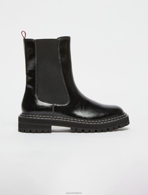 kurpes 8VJP975 melns chelsea puszābaki sievietes MAX&Co.