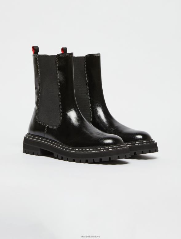 kurpes 8VJP975 melns chelsea puszābaki sievietes MAX&Co.