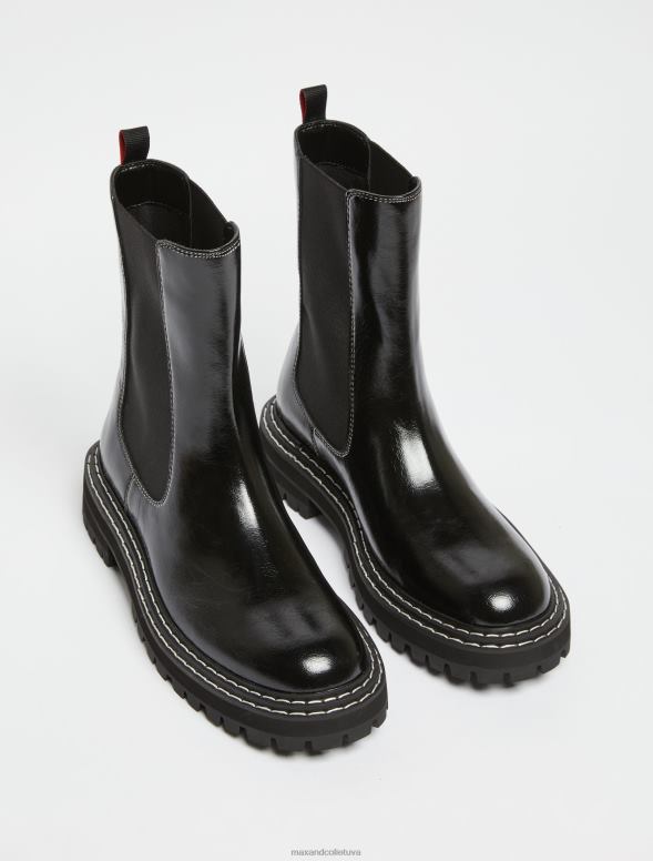 kurpes 8VJP975 melns chelsea puszābaki sievietes MAX&Co.