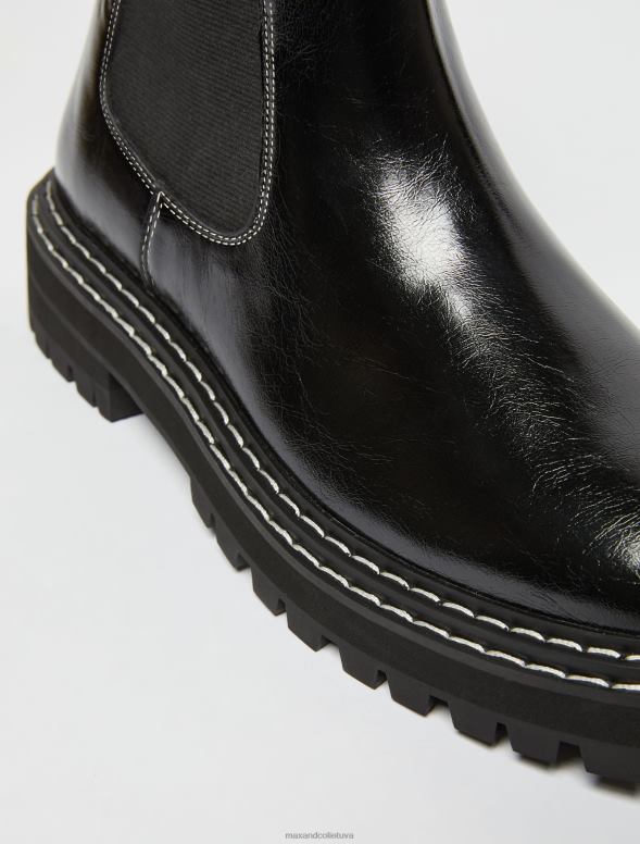 kurpes 8VJP975 melns chelsea puszābaki sievietes MAX&Co.