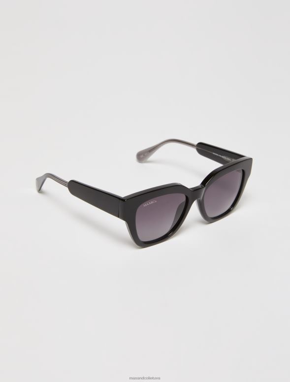 piederums 8VJP1032 melns platas tauriņa saulesbrilles sievietes MAX&Co.