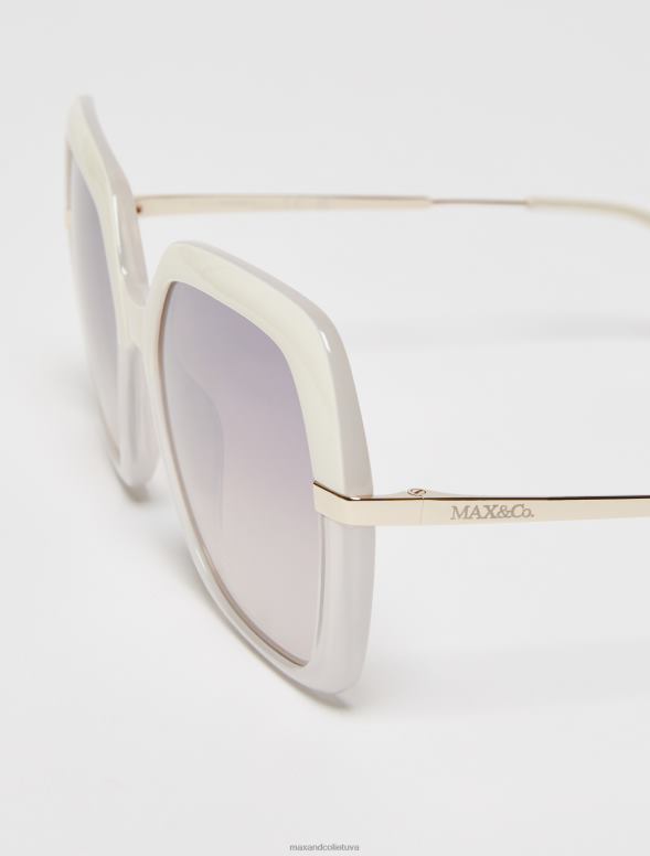 piederums 8VJP1044 ziloņkauls liela izmēra kvadrātveida saulesbrilles sievietes MAX&Co.