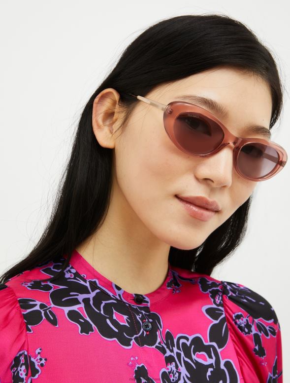 piederums 8VJP1051 rozā ovālas kaķu acu brilles sievietes MAX&Co.