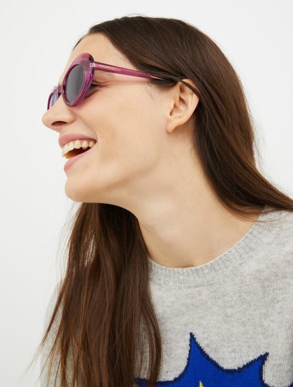 piederums 8VJP1055 rozā ovālas tauriņa saulesbrilles sievietes MAX&Co.