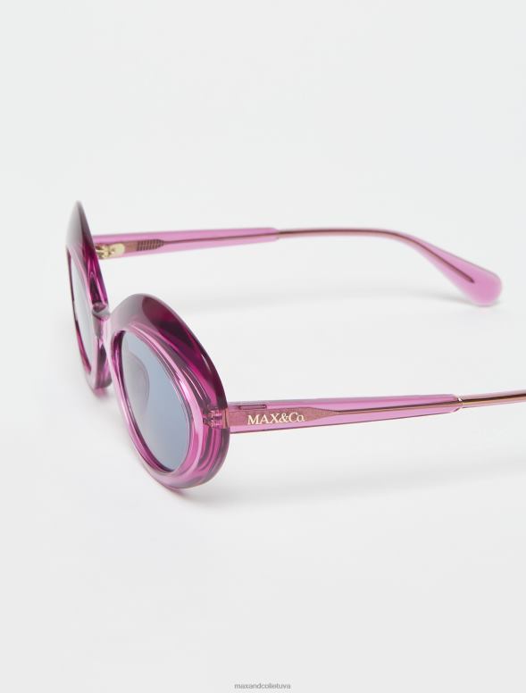piederums 8VJP1055 rozā ovālas tauriņa saulesbrilles sievietes MAX&Co.