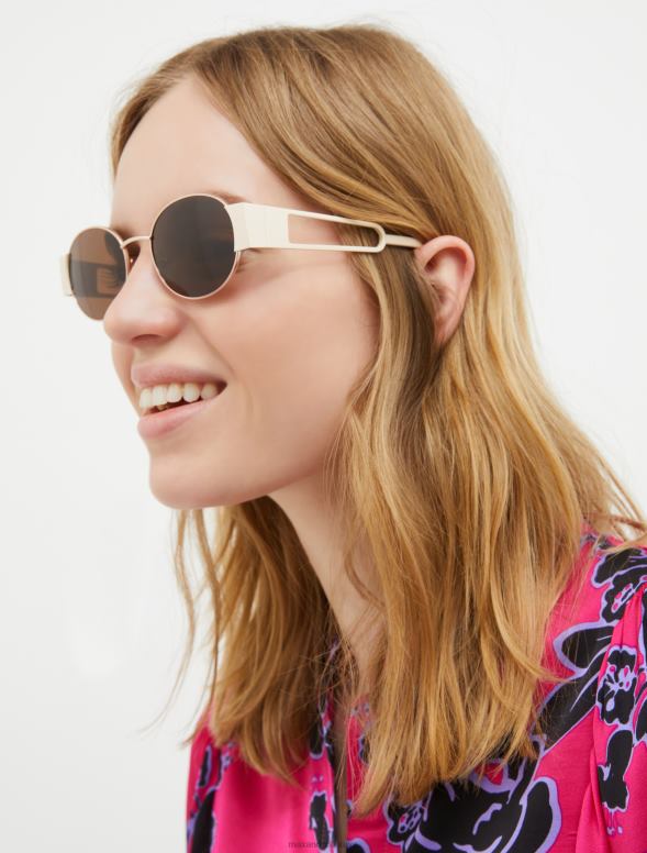 piederums 8VJP1057 brūns ovālas metāla brilles sievietes MAX&Co.