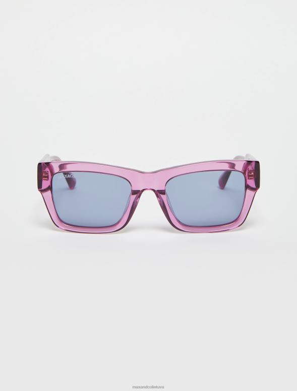 piederums 8VJP1061 rozā taisnstūrveida acetāta brilles sievietes MAX&Co.
