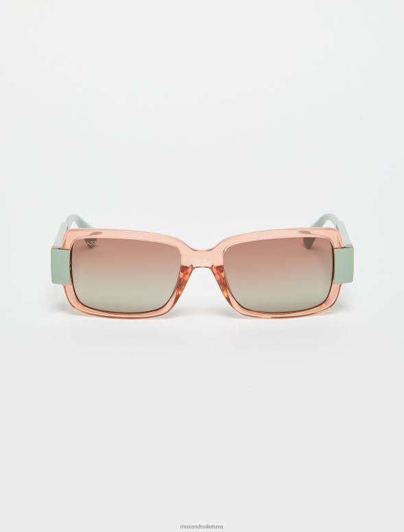 piederums 8VJP1065 rozā taisnstūra divkrāsu brilles sievietes MAX&Co.