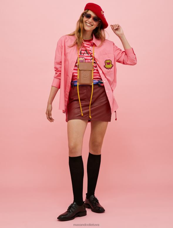 piederums 8VJP1144 sarkans tamagoču vilnas berete sievietes MAX&Co.