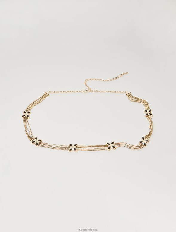 piederums 8VJP1076 zelts tauriņu ķēdes josta sievietes MAX&Co.